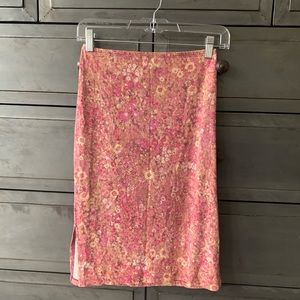 Floral jersey skirt